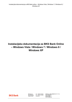 Instalacijska dokumentacija za BKS Bank Online – Windows 7