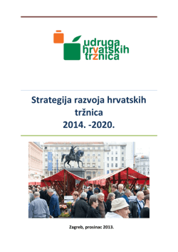 Strategija razvoja hrvatskih tržnica 2014. – 2020.
