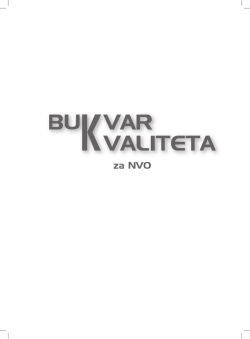 Bukvar kvaliteta za NVO - 2013