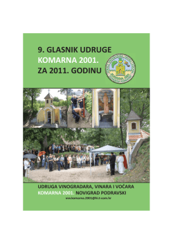 9. GLASNIK Udruge Komarna 2001. za 2011. godinu