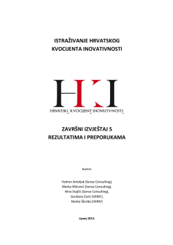 HKI-Zavrsni izvjestaj.pdf - Hrvatski Kvocijent Inovativnosti