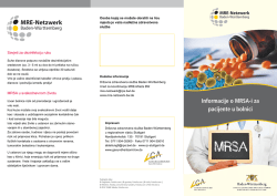 Informacije o MRSA-i za pacijente u bolnici