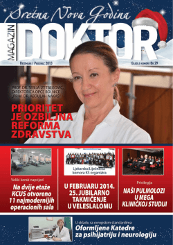 Doktor Decembar 2013 - Ljekarska Komora Kantona Sarajevo