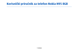 Korisnički priručnik za telefon Nokia N95 8GB