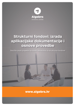 Strukturni fondovi - izrada aplikacijske dokumentacije i