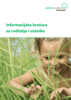 Informacijska brošura za roditelje i učenike