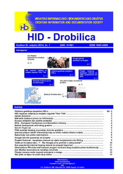ovdje - Hrvatsko informacijsko i dokumentacijsko društvo