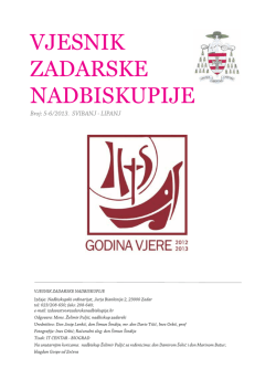 vjesnik 5-6 2013 - Vjesnici Zadarske nadbiskupije