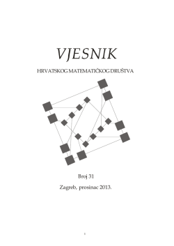Vjesnik 31 - Hrvatsko matematičko društvo