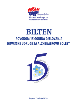 BILTEN - Hrvatska udruga za Alzheimerovu bolest