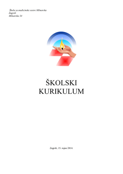 kolski kurikulum 2014 2015.pdf - Škola za medicinske sestre Mlinarska