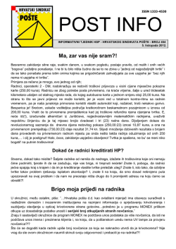 ispis - Hrvatski sindikat pošte