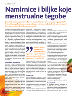 Namirnice i biljke koje ublažavaju menstrualne tegobe