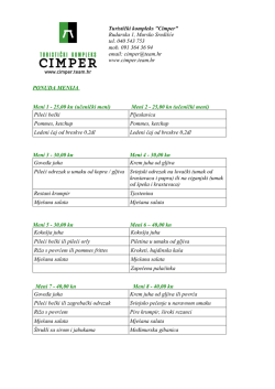 TK Cimper - ponuda menija za grupe