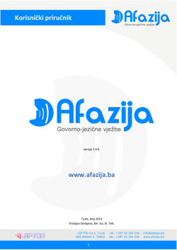 Korisnički priručnik www.afazija.ba