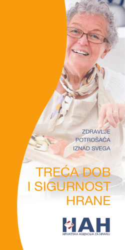 Treća dob i sigurnost hrane - Hrvatska agencija za hranu