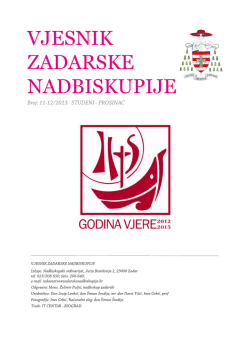 vjesnik 11-12 2013 - Vjesnici Zadarske nadbiskupije