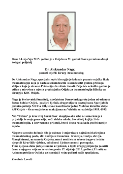 Dr. Aleksandar Nagy,