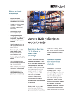 Aurora B2B rješenje za e-poslovanje