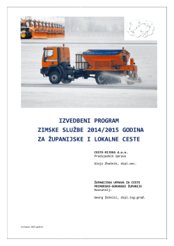izvedbeni program zimske službe 2014/2015 godina za županijske i