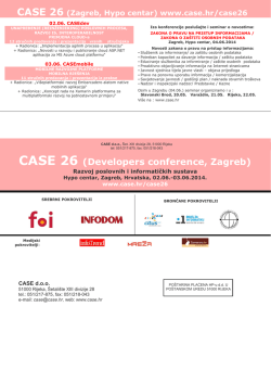 CASE 26 (Developers conference, Zagreb)