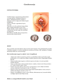 Cistolitotomija - Klinika za urologiju KBC Osijek