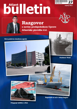 Atlant bulletin br. 27 - Atlantska plovidba dd Dubrovnik