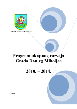 Program ukupnog razvoja Grada Donjeg Miholjca 2010.