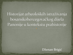 Historijat arheoloških istraživanja bosanskohercegovačkog dijela