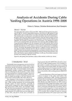 Analysis of Accidents During Cable Yarding Operations in
