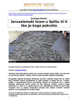 Jeruzalemski hram u Splitu ili ti tko je koga pokrstio