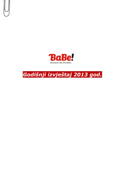 Godišnji izvještaj 2013 god.