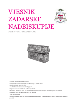 vjesnik 9-10 2011 - Vjesnici Zadarske nadbiskupije