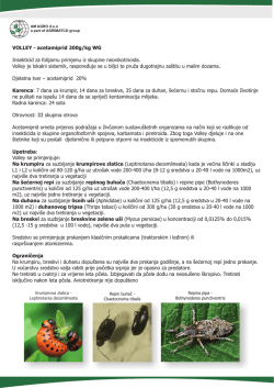 VOLLEY - acetamiprid 200g/kg WG Insekticid za