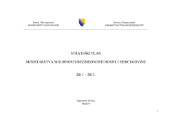 strateški plan ministarstva sigurnosti/bezbjednosti bosne i
