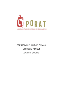Operativni plan Udruge Porat 2014.god.