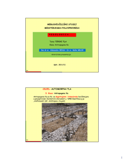 Antropogena tla - Mediteranska poljoprivreda