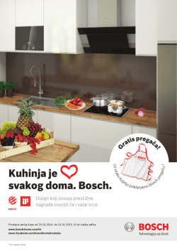 Kuhinja je srce svakog doma. Bosch.