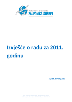 Izvješće o radu za 2011. godinu