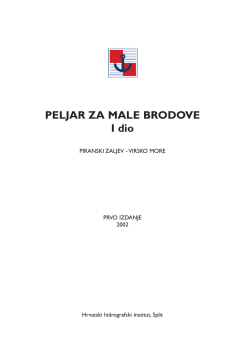 PELJAR ZA MALE BRODOVE I dio - Hrvatski hidrografski institut