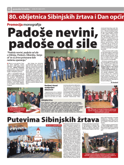 80. obljetnica Sibinjskih žrtava i Dan općine Sibinj