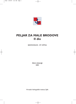 PELJAR ZA MALE BRODOVE II dio - Hrvatski hidrografski institut