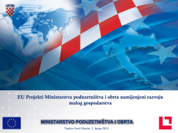 2. EU Projekti Ministarstva poduzetništva i obrta namijenjeni razvoju