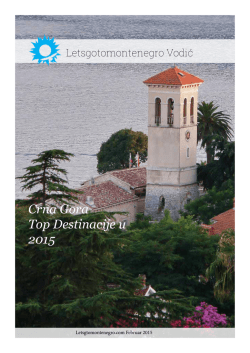 Crna Gora Top Destinacije u 2015