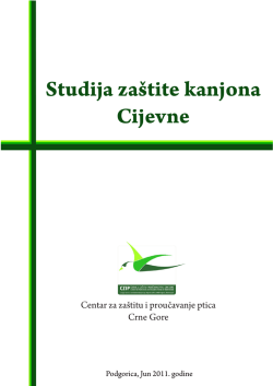 Studija zaštite kanjona Cijevne