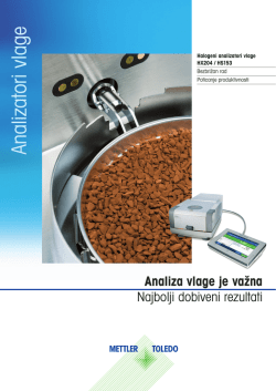 Brochure: Halogeni analizatori vlage HX204 / HS153
