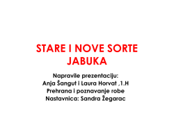 STARE I NOVE SORTE JABUKA
