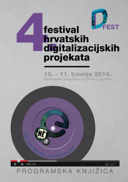 Programska knjižica - Festival hrvatskih digitalizacijskih projekata