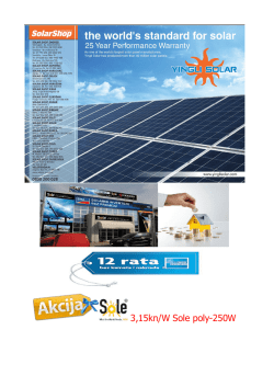 Cjenik - Solarni paneli | Sole