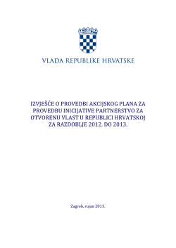 izvješće o provedbi akcijskog plana za provedbu inicijative